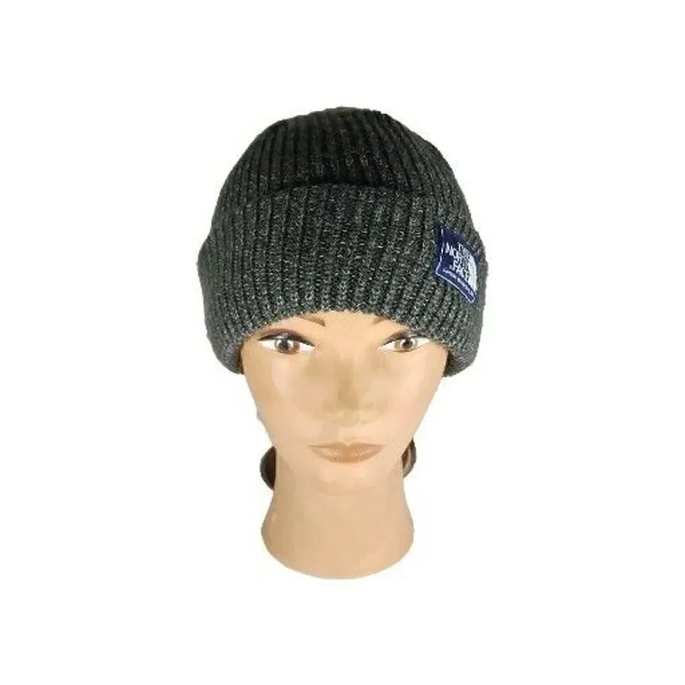 The North Face Unisex OS The Salty Dog Green Arcylic Ribbed Cuffed Beanie Hat